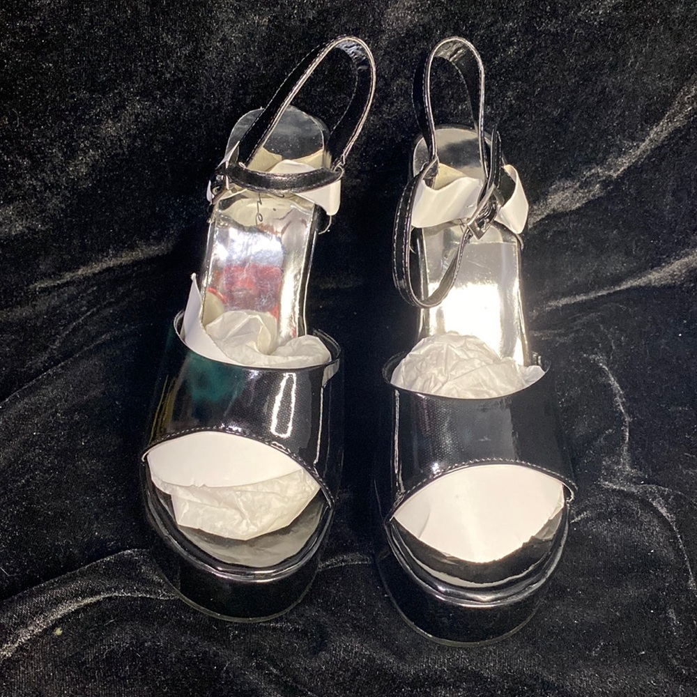 Black Platform Sandals - image 2